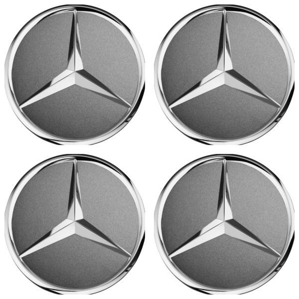 Mercedes Benz original Radnabenabdeckung Nabenkappe titangrau Stern erhaben 